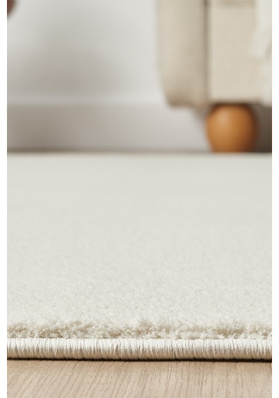 Mariesse Home Puffy Düz Renk Peluş Kalın Dokuma Kesme Yolluk Makina Dokuma Halısı 4500-krem
