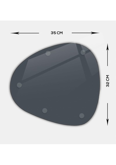 Cam Tabak Kahvaltı Tabağı Cam Supla 2'li Takım 32cm X 35cm Füme Cam Çok Renkli