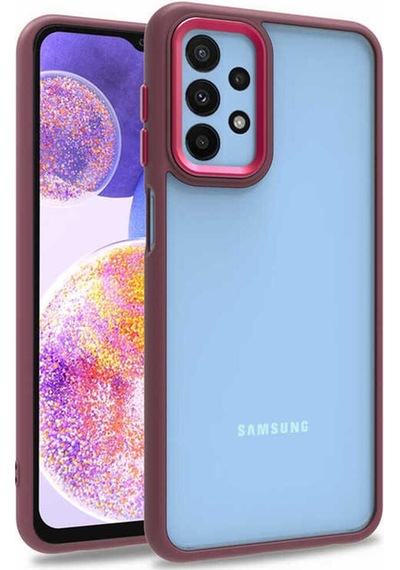Galaxy A23 Kılıf Zore Flora Kapak Kırmızı