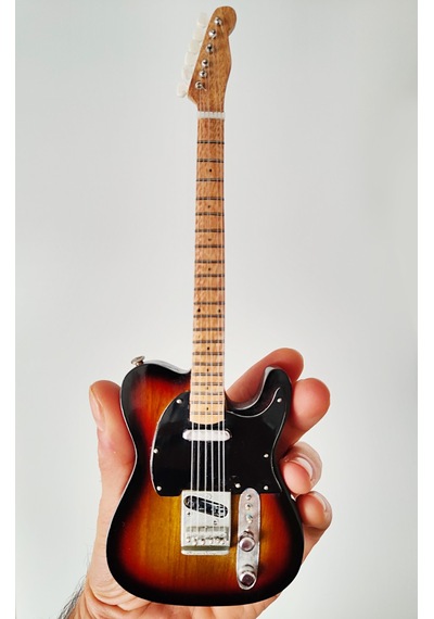 El Yapımı 1/4 Ölçek Minyatür Elektro Gitar Telecaster Sunburst