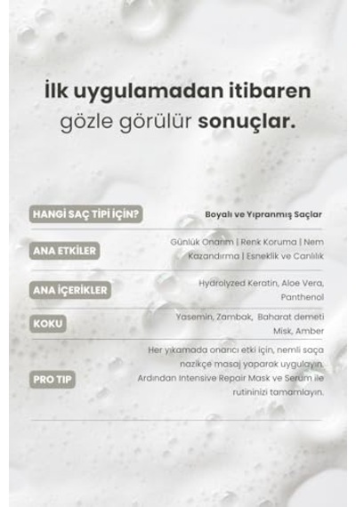Intensive Repair, Yıpranmış Saçlar İçin Onarıcı Bakım Şampuanı, 350 Ml 3 Paketi Diğer