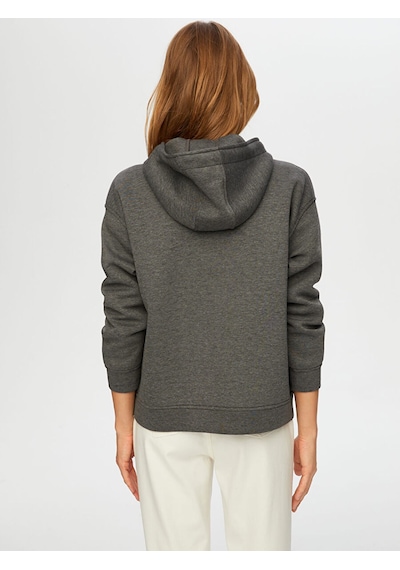 Faik Sönmez Relax Baskı Ve Taş Detaylı Kapüşonlu Sweatshirt W26swt010 Uw26swt010154 Antrasit Melanj Faik Sönmez Relax Baskı Ve Taş Detaylı Kapüşonlu Sweatshirt W26swt010 Uw26swt010154 Antrasit Melanj