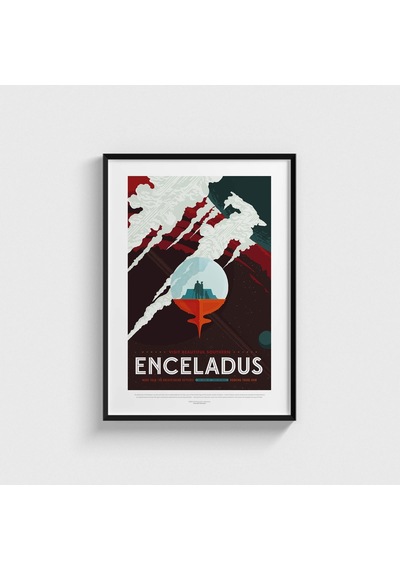 Visit Beautiful Southern Enceladus Tablo Çerçeveli Poster Duvar Dekorasyonu Siyah Çerçeveli Tablo Siyah Çerçeveli Tablo Dn11d117sıyah
