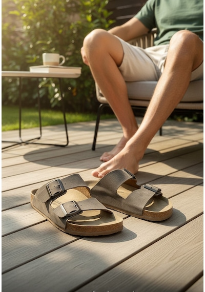 2236-look Life Unisex Çift Tokalı Ultra Hafif Havuz,plaj Ve Günlük Kullanıma Uygun Terlik Kum
