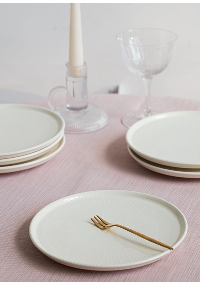 The Mia Noon Servis Tabağı Krem 30 Cm