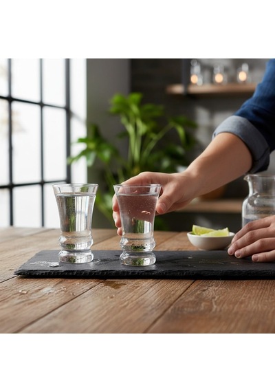Cambu Borosilikat Kahve Yanı Su Bardağı 3'lü 200 Ml Şeffaf