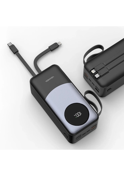 Venandin Opulix Pwb40a1 40.000 Mah Led Göstergeli 22.5w Hızlı Kendinden Kablolu Powerbank Siyah