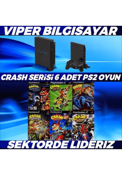 Muhteşem Crash Serisi 6 Adet Ps2 Oyun Açıklamayı Okuyunuz