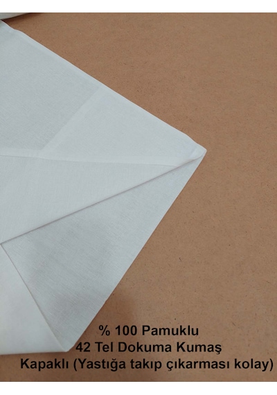 12'li Otel Yastık Kılıfı Beyaz 50x70 | Ekonomik Kapaklı Pamuklu Dayanıklı Yastık Kılıfı Seti