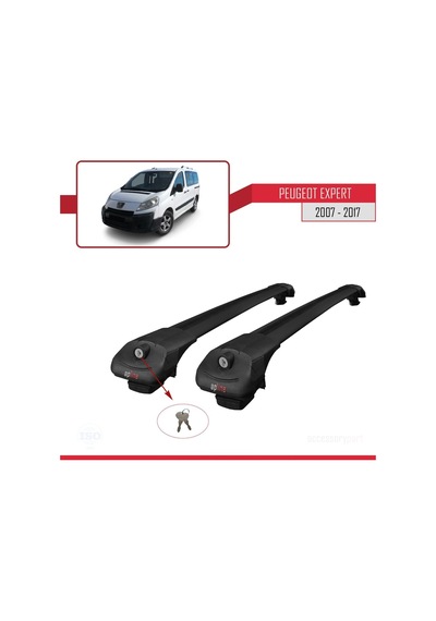 Peugeot Expert 2007-2017 Arası İle Uyumlu Ace-1 Ara Atkı Tavan Barı Siyah