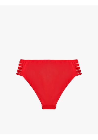 Koton Yanları İpli Yüksek Bel Bikini Altı Kırmızı 6sak00132mm