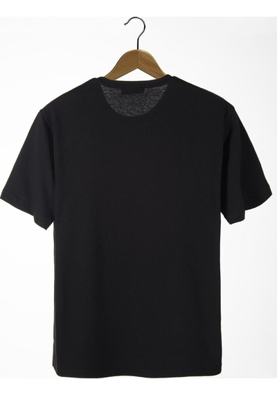 Noıssey Mavi Etiket Unisex Siyah Önü Anime Baskılı Oversize T-shirt Tyc00489961977