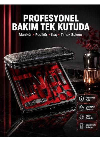 Siyah Kaymaz Teknolojili El Ve Ayak Bakım Seti Yeni Nesil - Lisinya