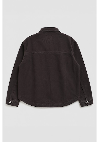 Kadın Gömlek Yaka Oversize Kahverengi Jean Ceket