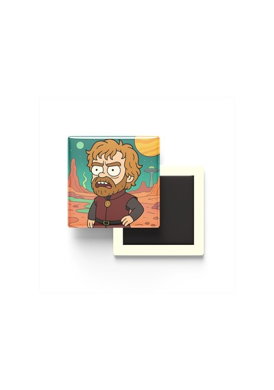 Tyrion Lannister - 9x9 Cm Baskılı Kare Buzdolap Magneti
