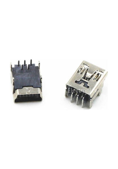 Mini Usb Konnektör 5 Pin Dişi Usb Konnektör Lehim Tipi Konnektör