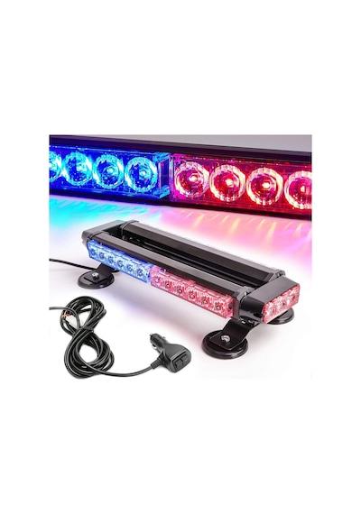 Çakar Lamba Çift Taraflı 30 Led Mavi-kırmızı 38 16,5 7,5 Cm 12-24v