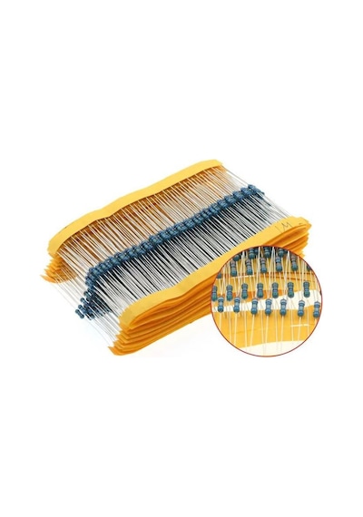 Direnç Seti 1/4w Metal Film %1 20'şerli 1280 Adet 64 Çeşit Şeffaf Çantada