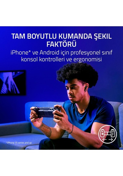 Razer Kishi V3 Phantom White - Apple Uyumlu iPhone & Android Akıllı Telefonlar Diğer