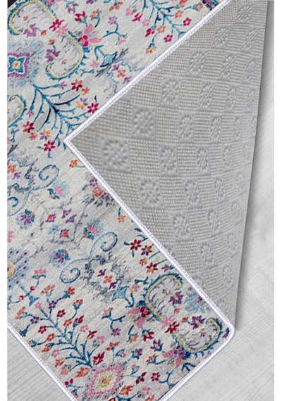 Rovigo Home Dijital Baskı Yıkanabilir Kaymaz Taban Salon Halısı RVG1558-HT755 Çok Renkli
