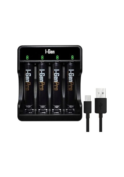 G411 4'lü Pil Şarj Aleti + 4 Adet Aaa Pro 1100 Mah Şarjlı İnce Kalem Pilli Set