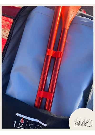 Sup/kano Kırmızı Kürek Düzenleyici Aparat 2'li Set-kürek Parça Tutucu Klips-paddle Board Taşıma Aksesuarı