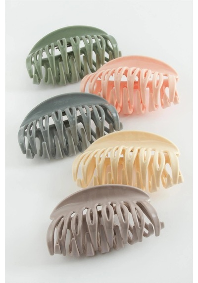 Oval Fileli Renkli Mandal Toka 8 Cm Beyaz