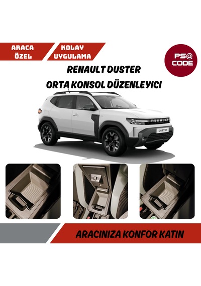 2024-2026 Model Renault Duster Uyumlu Orta Konsol Düzenleyici Manuel El Frenlı Araclara Uyumlu