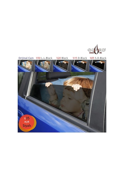 Guard GT-100 1 Ply Çizilmez 75 Cm x 60 Mt %35 L.Black Cam Filmi