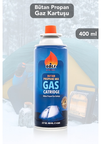 1 Adet Bütan Propan Gaz Kartuşu - Valfli Kartuş Kamp Ocağı Gazı 227 Gr Beyaz