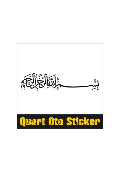 Besmele Sticker, Araç, Oto Sticker, Duvar Sticker,