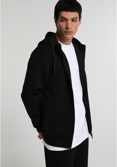 Colin's Colins Regular Fit Kapüşonlu Düz Erkek Siyah Sweatshirt Cl1082116 Q1.v1 Blk