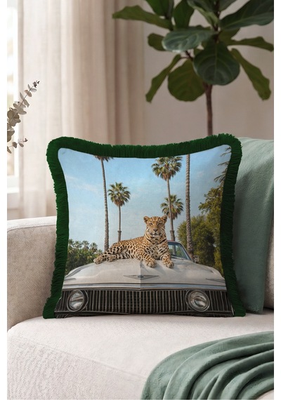 Safari Leopar Motifli Saçaklı Yastık Kılıfı - Palmiye Bohem Mavi Yeşil Püsküllü Kırlent Kılıfı Sessiz Kanyon Opal Safari Leopar Motifli Saçaklı Yastık Kılıfı - Palmiye Bohem Mavi Yeşil Püsküllü Kırlent Kılıfı Sessiz Kanyon Opal