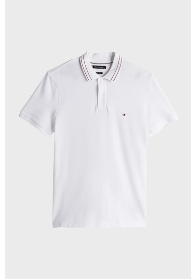 Tommyhilfiger Polo Yaka Logo Pike T-shirt.regular Fit Beyaz