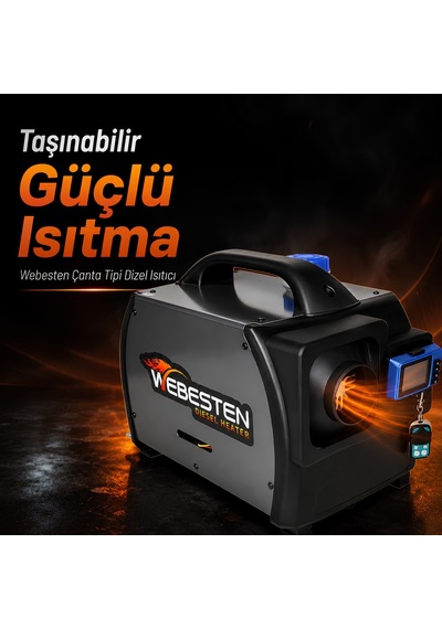 Webesten Wbs-bc-001 Çanta Tipi Dizel Isıtıcı 12v 24v 220v Bluetoothlu Taşınabilir Isıtıcı
