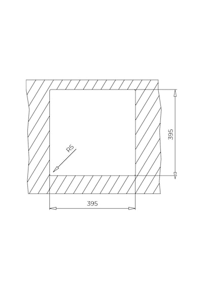 Teka Square 40.40 Tg Tek Hazneli Tegranite + Eviye - Siyah - 115230025