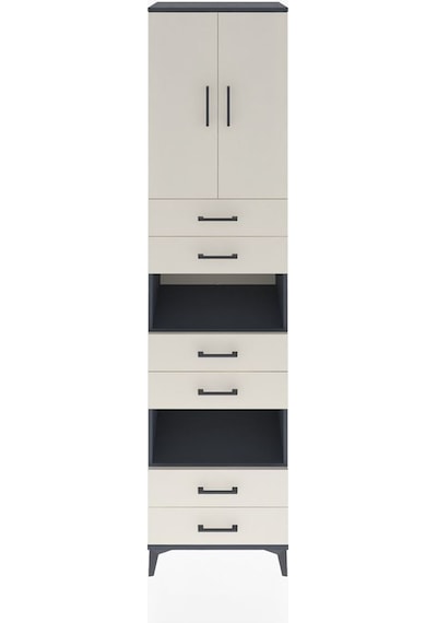 Hyperion Dolap 4 Raflı 6 Çekmeceli 2 Kapaklı 60x44x243 Antrasit-aytaşı Antrasit Hyperion Dolap 4 Raflı 6 Çekmeceli 2 Kapaklı 60x44x243 Antrasit-aytaşı Antrasit