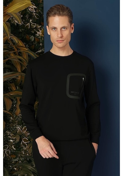 Efor Ts 874 Slim Fit Siyah Spor T-shirt Siyah