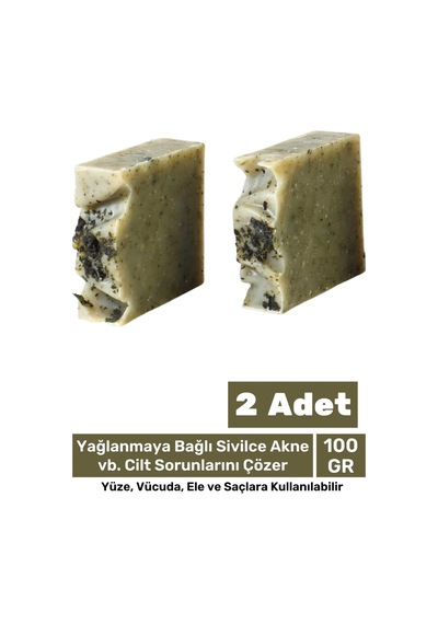 100% Doğal Güzel Kokulu El Yüz Saç Vücut Cilt Onaran Kolajen Etkili Isırgan Bitkisel Sabun 2 Adet