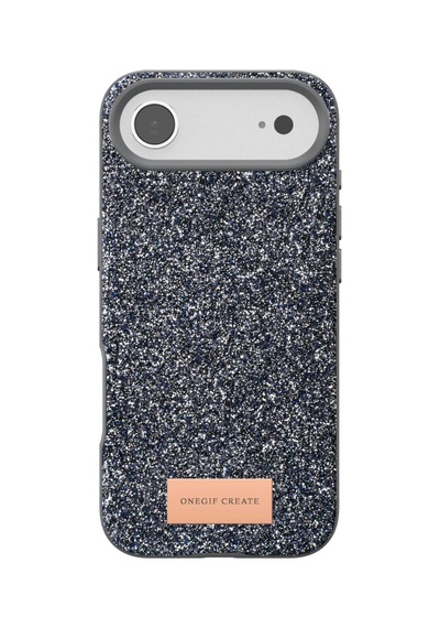 Apple Uyumlu iPhone 17 Air Bright Simli Kapak Gümüş\