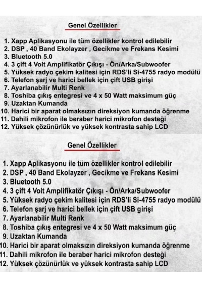 Usb-509 Usb -bluetoothmp3- Radyo Çalar Oto Teyp Enerji Oto Power 3 Anfi Çıkışlı
