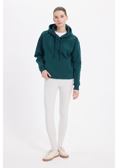 Tudors Kadın Oversize Geniş Kesim Pamuklu Yumuşak Dokulu İçi Polarlı Basic Yeşil Kapüşonlu Sweatshirt-42093 Yeşil2 Tudors Kadın Oversize Geniş Kesim Pamuklu Yumuşak Dokulu İçi Polarlı Basic Yeşil Kapüşonlu Sweatshirt-42093 Yeşil2