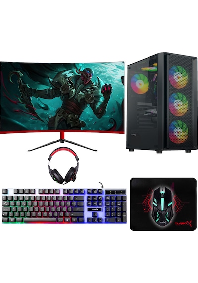 Turbox TX8493 i5-6400 16 GB 512 GB SSD RTX3050 23.6" Free Dos Oem Paket Masaüstü Oyuncu Bilgisayarı