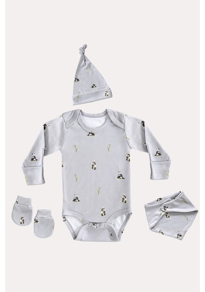 Mama Padre Panda Yenidoğan Mini Set - 4 Parça Renkli - 861047010 Renkli