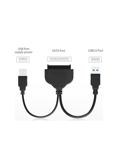 Wozlo 2.5" USB 3.0 Sata HDD Harddisk Kablosu + HDD Koruma Kutusu
