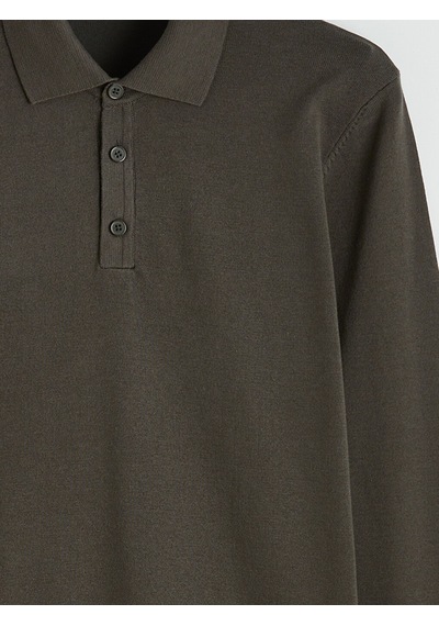 Lcwaıkıkı Classic Haki Polo Yaka Erkek Triko Kazak