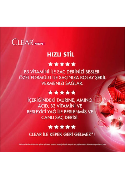 Men Hızlı Stil 2si1 Arada Kepeğe Karşı Etkili Şampuan 350 Ml