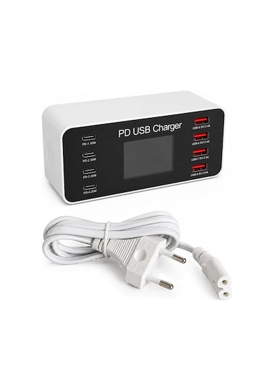 Pm-26056 8 Port Usb+pd Şarj İstasyonu 4 Usb+ 4 Pd Diğer