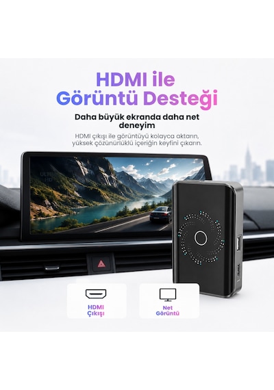Solvis Box Kablosuz Carplay & Android Auto Multimedya Dönüştürücü