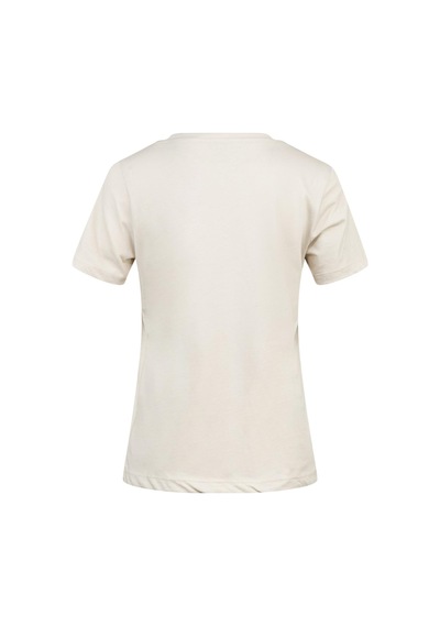 2as Alone Baskılı V Yaka Kadın T-shirt 402 Kum